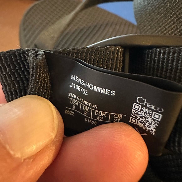 Chacos sandals Men’s Z/1 cloud size 9 regular in Black J106763. Non marking sole - Picture 4 of 4